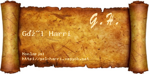 Gál Harri névjegykártya